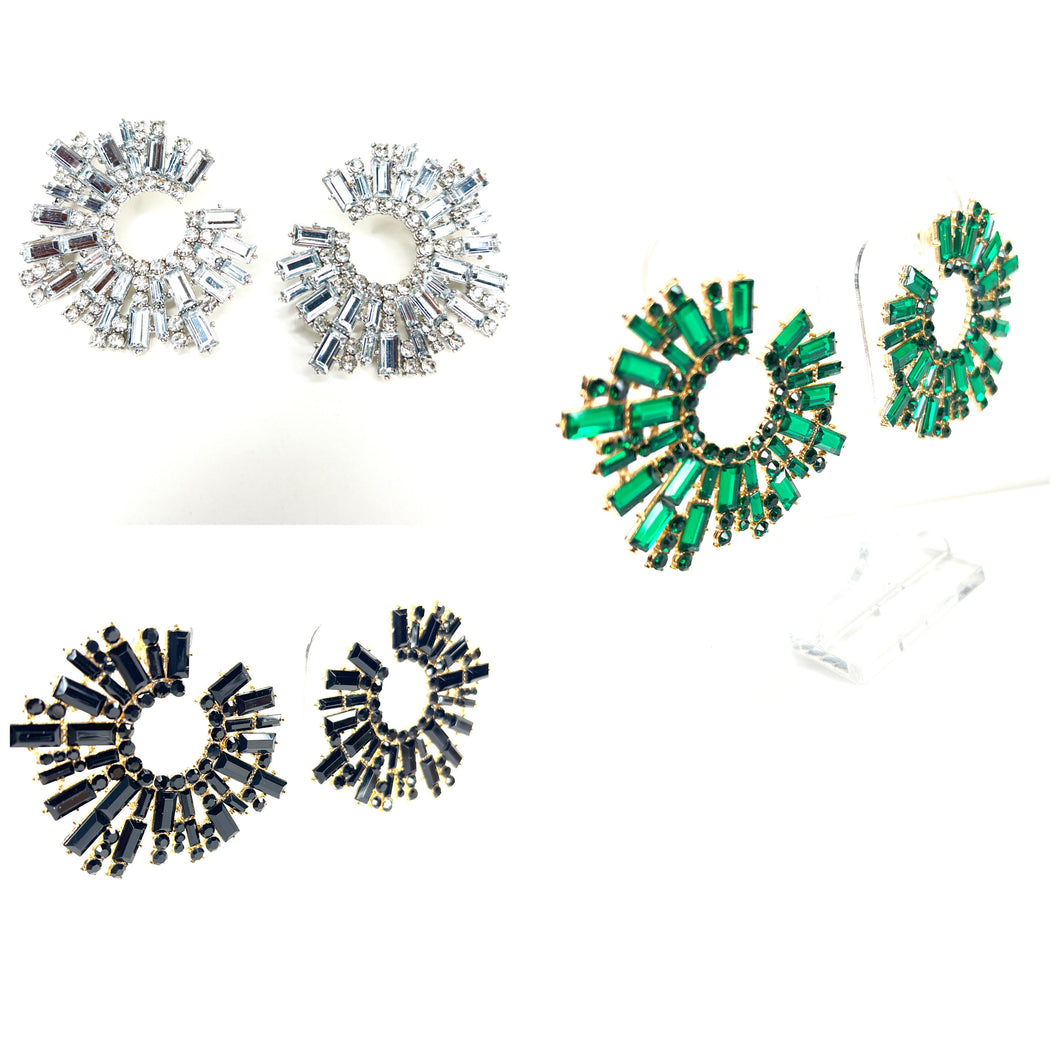 Diamanté Starburst Earrings
