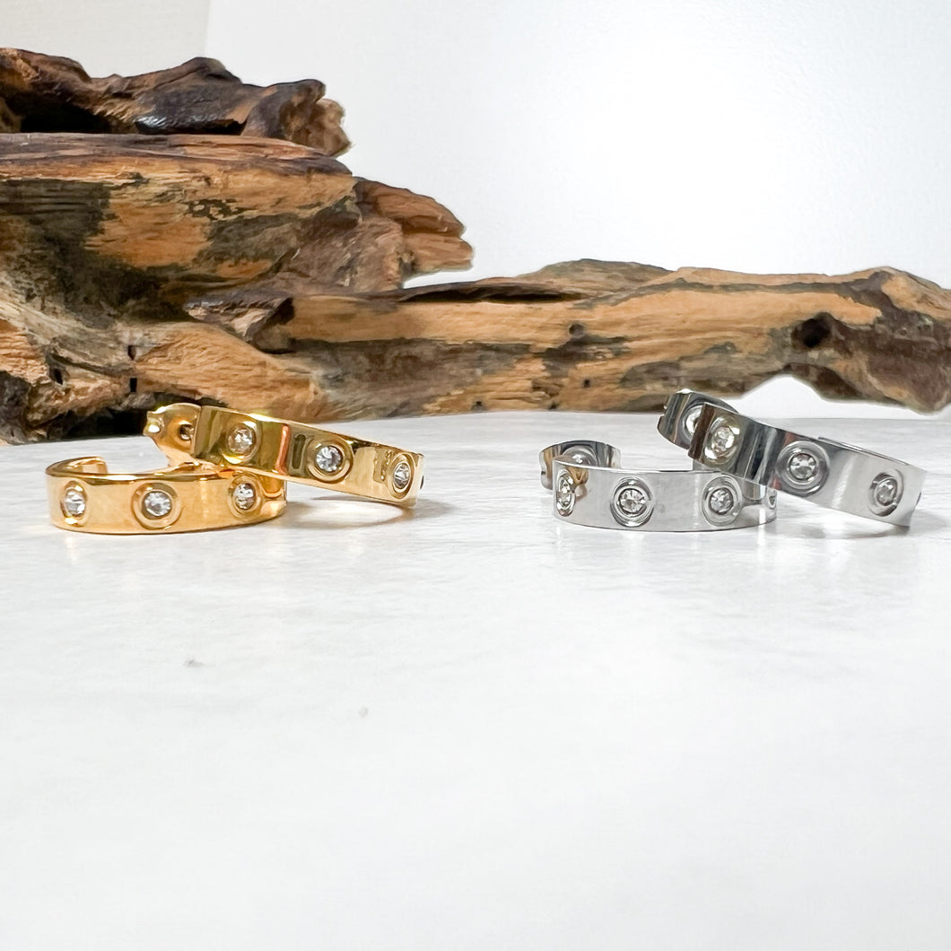 Small Diamanté Hoops