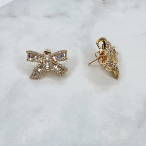 Gold Bow Earrings