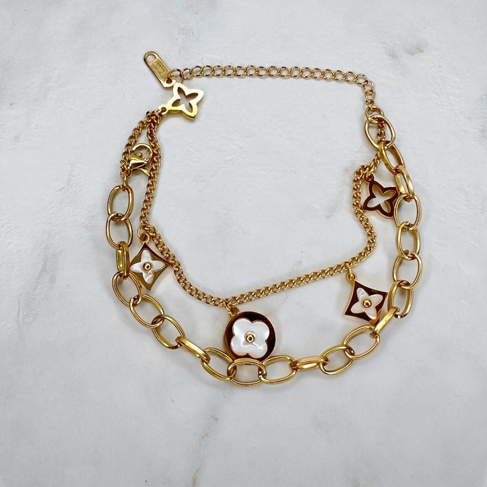 Gold Double Chain Bracelet