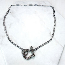 Load image into Gallery viewer, All Silver Twist Lock Necklace