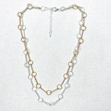 Load image into Gallery viewer, Double Strand Gold &amp; Silver Necklace