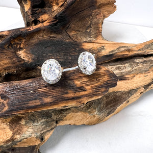 Oval Diamanté Studs