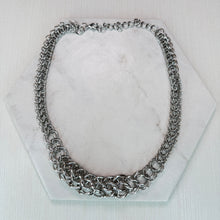 Load image into Gallery viewer, Silver Compact Chainmail Necklace