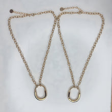 Load image into Gallery viewer, Double sided Gold Lock Pendant