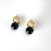 Load image into Gallery viewer, Fixed Black Drop Earrings