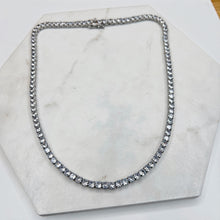 Load image into Gallery viewer, Classic Silver Tennis Necklace