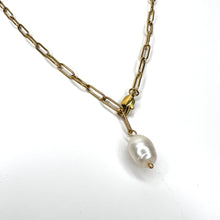 Load image into Gallery viewer, Single Drop Pearl Necklace