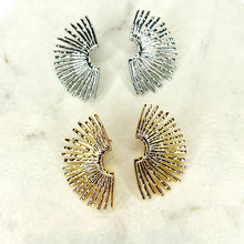 Load image into Gallery viewer, Silver Starburst Earrings