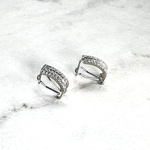 Load image into Gallery viewer, Diamanté Half Hoop Earrings