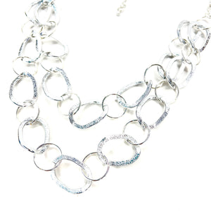 Silver Double Chain Necklace