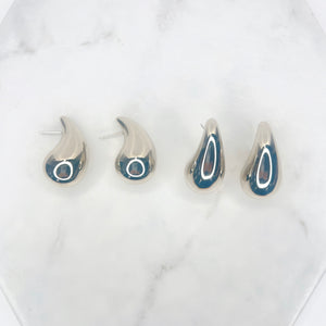 Large Smooth Drop Earrings