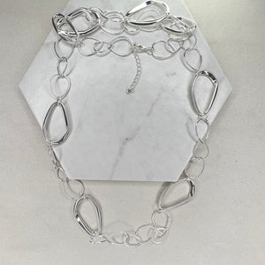 Versatile Long Silver Necklace