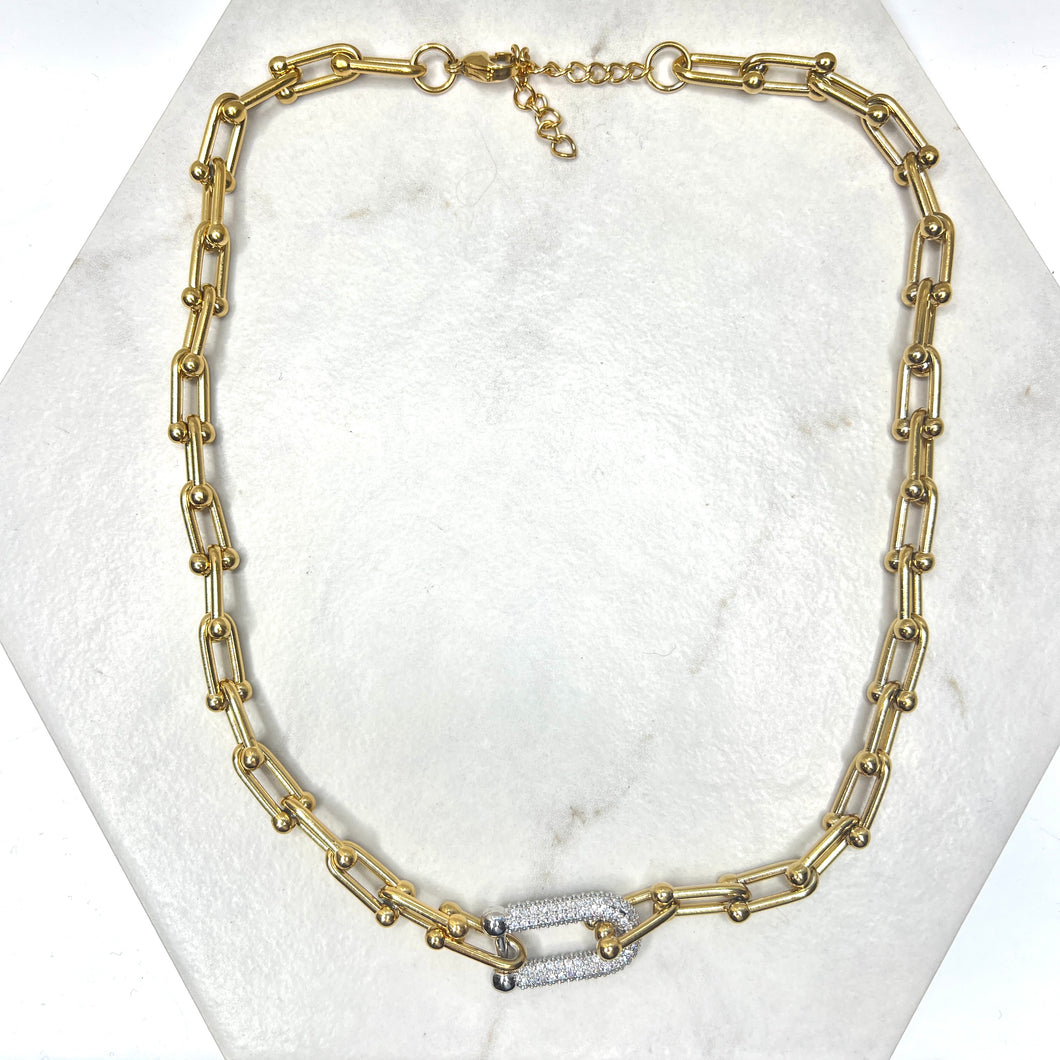 Gold Paperclip Necklace