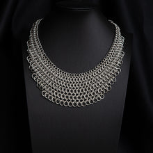 Load image into Gallery viewer, Silver Chainmail Necklace