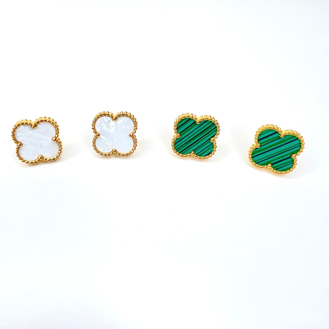 Large Clover Stud Earrings