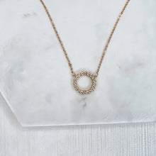 Load image into Gallery viewer, Gold Diamanté Circle Necklace