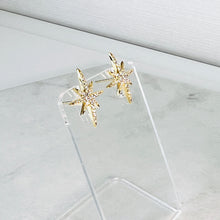 Load image into Gallery viewer, Gold Diamanté Star Stud