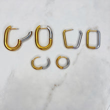 Load image into Gallery viewer, Two-tone Hoop Earrings