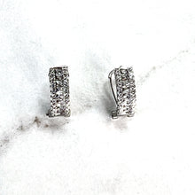 Load image into Gallery viewer, Diamanté Half Hoop Earrings