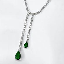 Load image into Gallery viewer, Emerald &amp; Diamanté Necklace