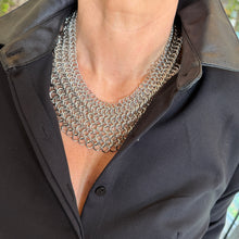 Load image into Gallery viewer, Silver Chainmail Necklace