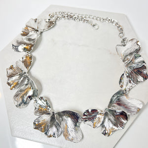Silver Petal Necklace