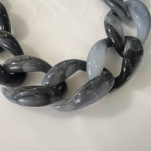 Load image into Gallery viewer, Dark Grey Acrylic Necklace