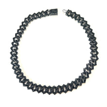 Load image into Gallery viewer, Black Diamanté Encrusted Necklace