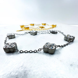 9mm Diamanté Clover Bracelet