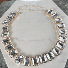 Load image into Gallery viewer, Clear Rectangular Stone Necklace