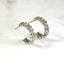 Load image into Gallery viewer, Gold &amp; Silver Kiss Hoops