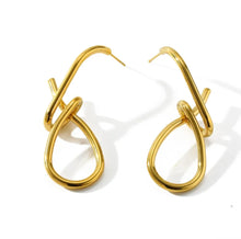 Load image into Gallery viewer, Gold Squiggle Earrings