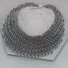 Load image into Gallery viewer, Silver Chainmail Necklace