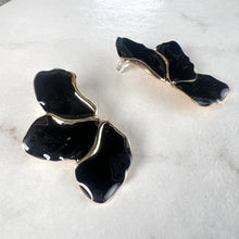 Load image into Gallery viewer, New Delicate Petal Earrings in Black or White