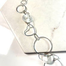Load image into Gallery viewer, Long Silver Circles Necklace