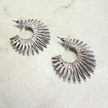 Load image into Gallery viewer, Fan Earrings in Gold or Silver