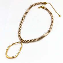 Load image into Gallery viewer, Black Silk Cord Pendant