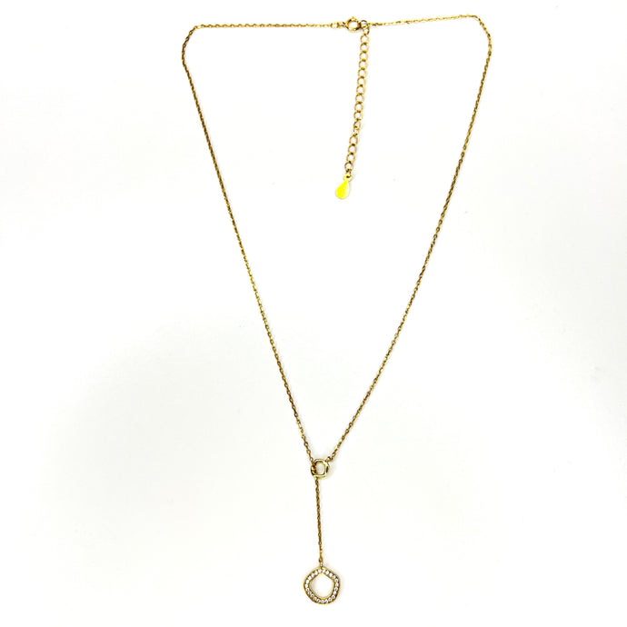 Delicate Gold Lariat Necklace