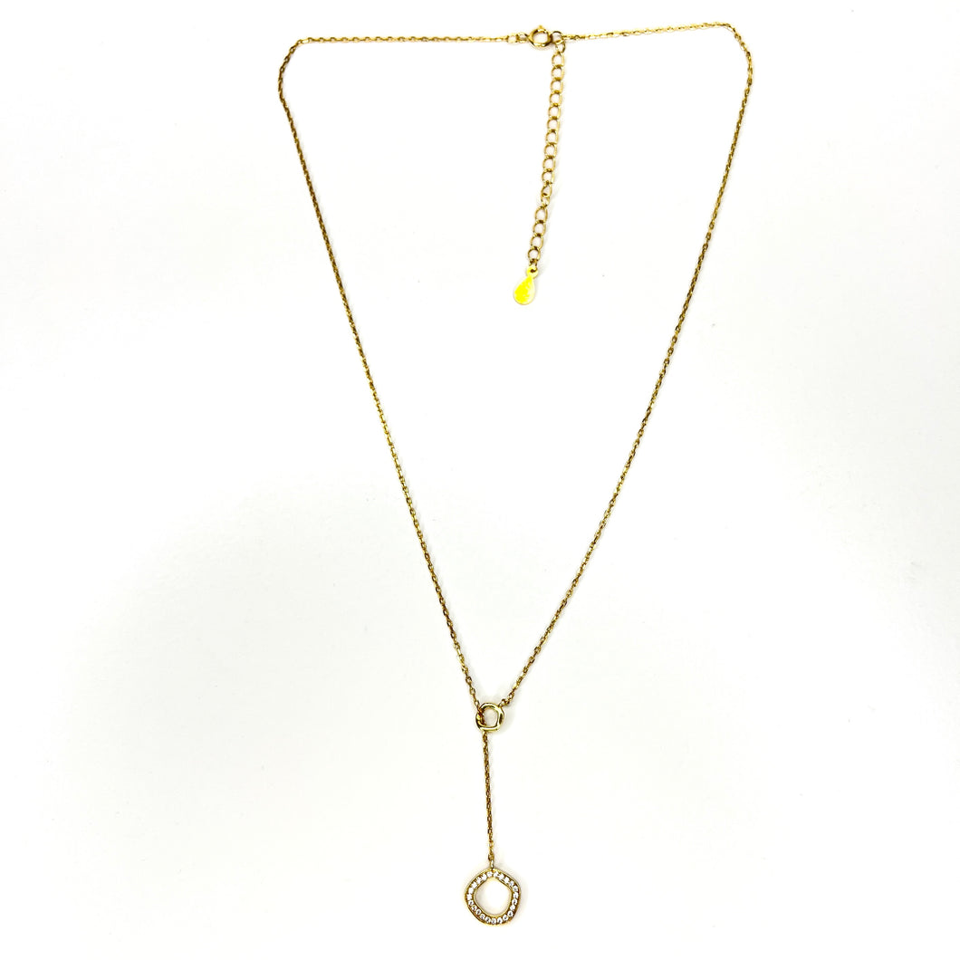 Delicate Gold Lariat Necklace