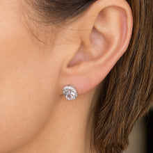 Load image into Gallery viewer, Oval Diamanté Studs With Pavé Surround