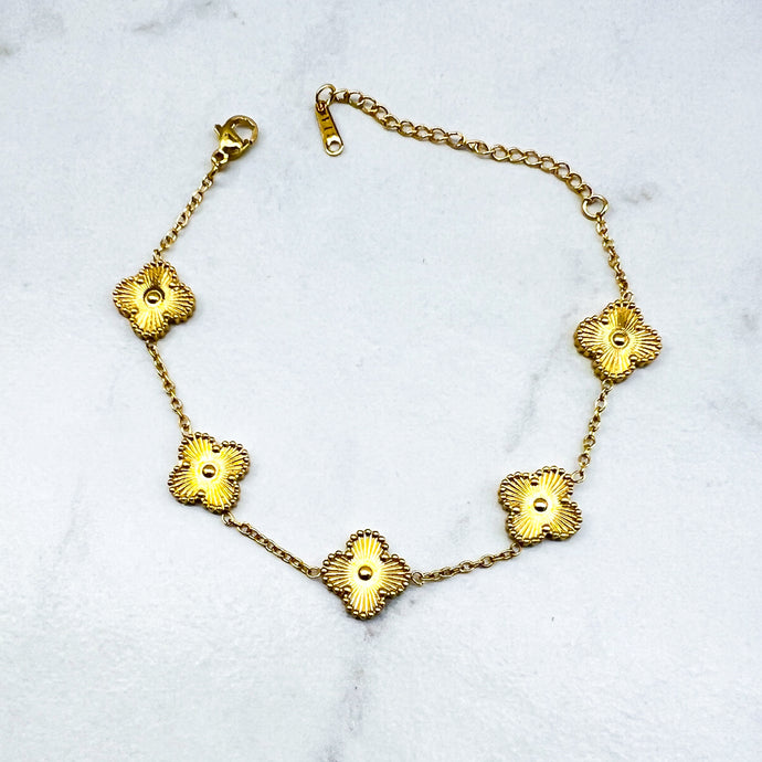 Gold Clover Bracelet