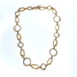 Gold Circles & Rectangles Chain