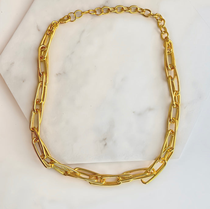 Shorter Ornate Gold Necklace