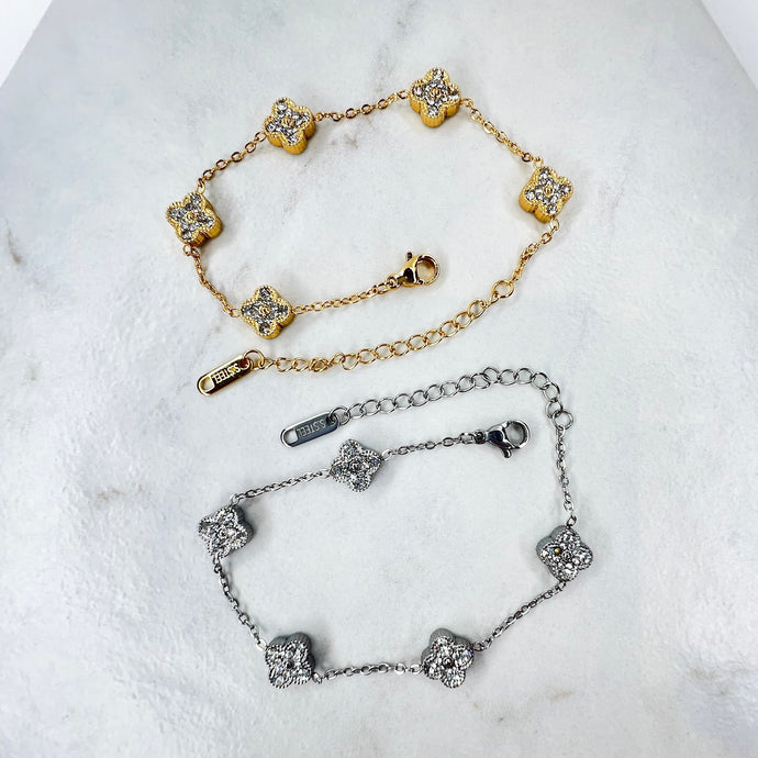 9mm Diamanté Clover Bracelet