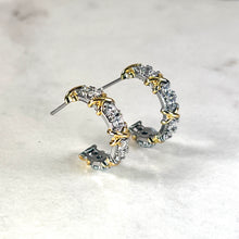 Load image into Gallery viewer, Gold &amp; Silver Kiss Hoops