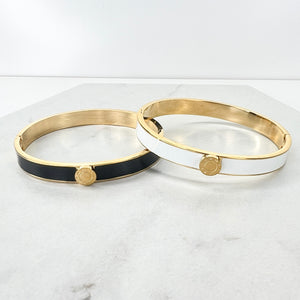 Enamel Cuffs with Roman Numerals
