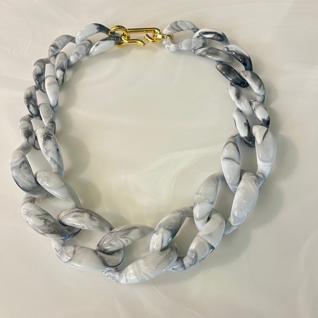 Light Grey Acrylic Necklace