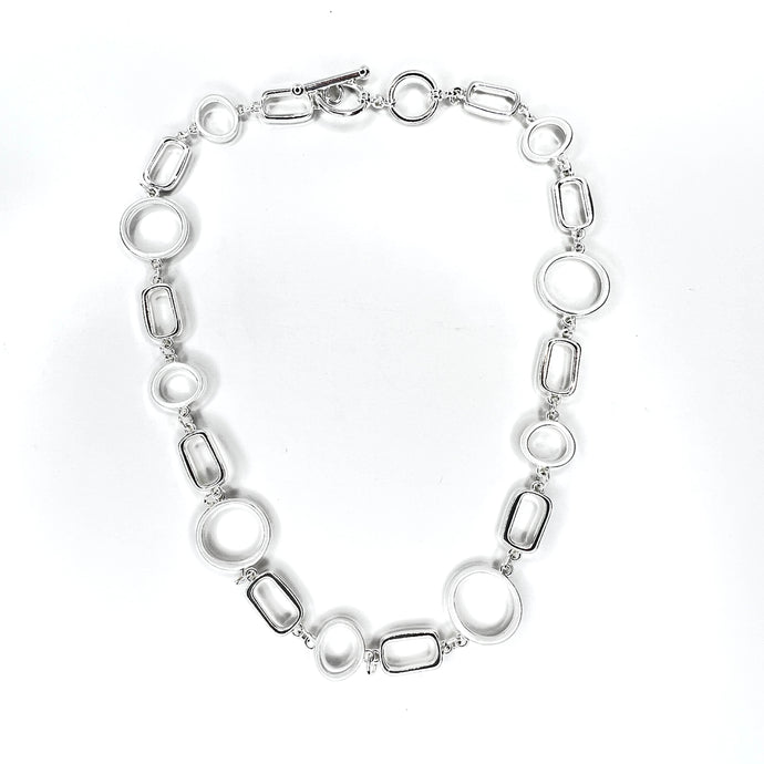 Silver Circles & Rectangles Chain