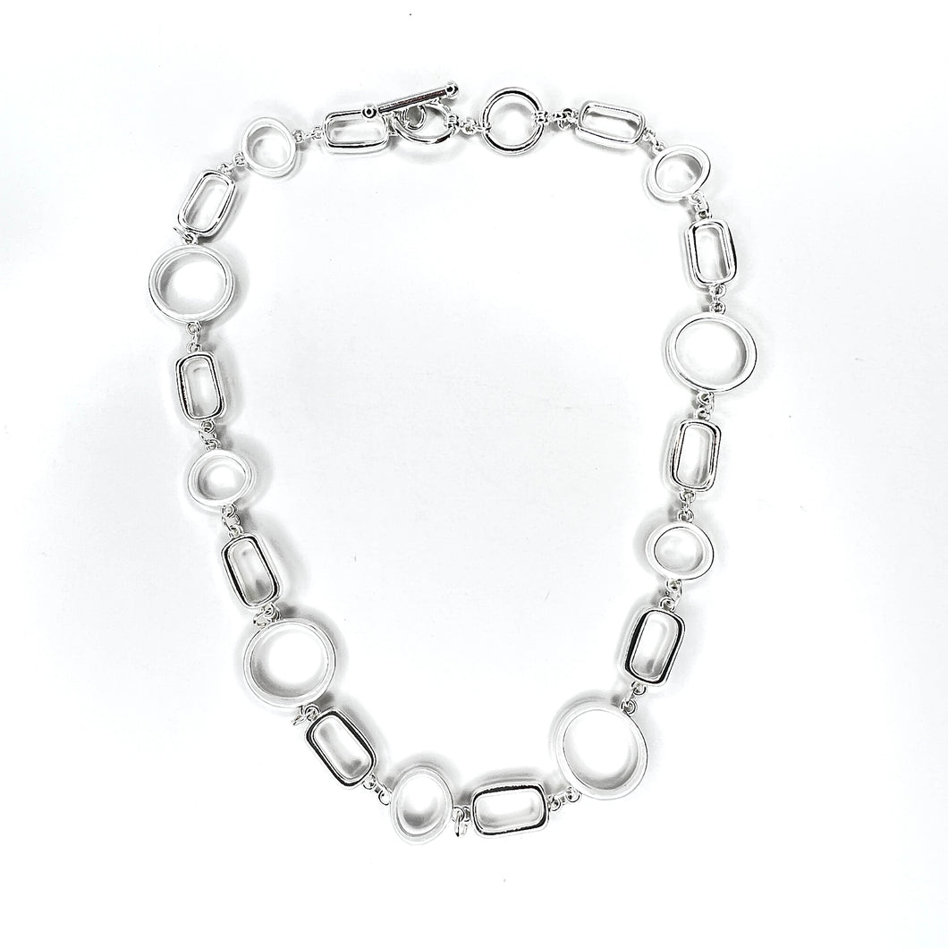 Silver Circles & Rectangles Chain